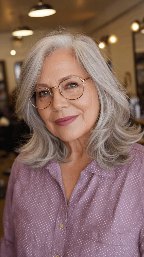 Elegant Softly Flipped Layers for Medium-Length Hair