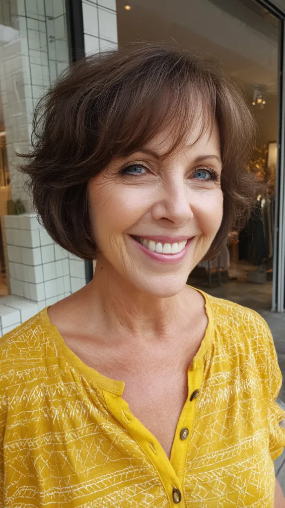 Elegant Textured Bob with Soft Bangs