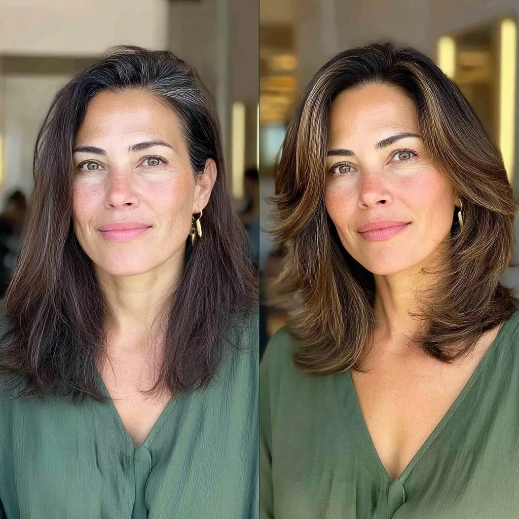 Elegant Textured Butterfly Cut with Subtle Highlights
