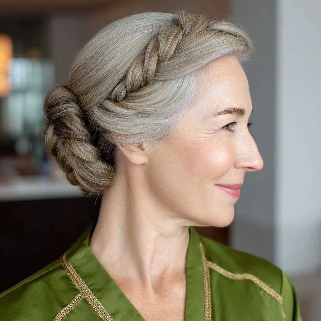 Elegant Twisted Braid Updo for Timeless Charm