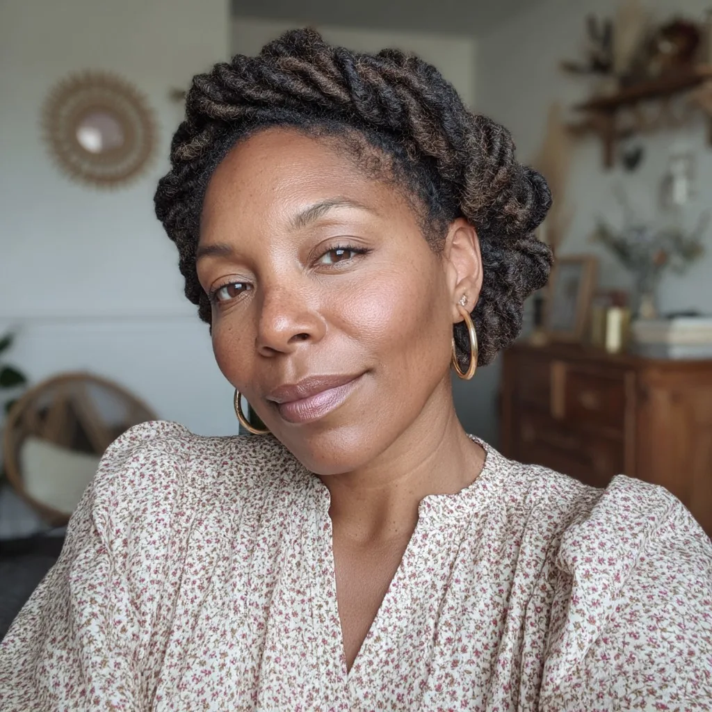 Elegant Twisted Locs with Soft Volume