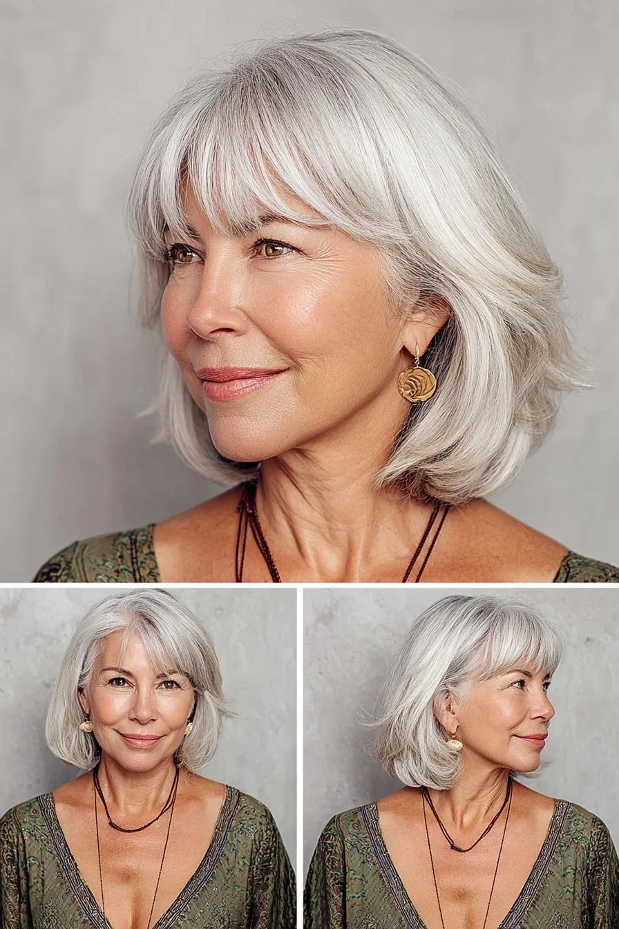 Fresh Silver Bob Transformation