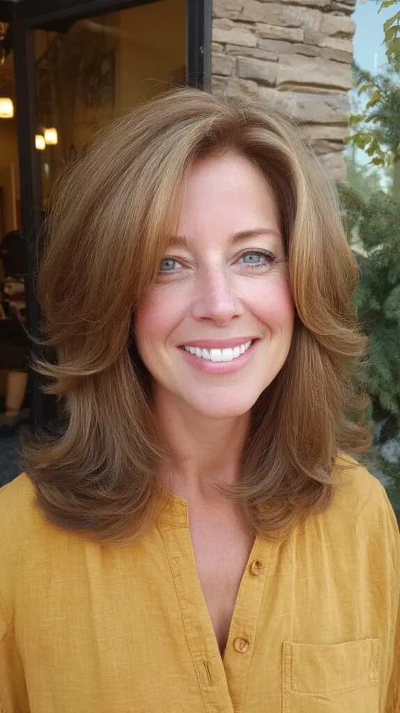 Golden Chestnut Textured Layered Cut