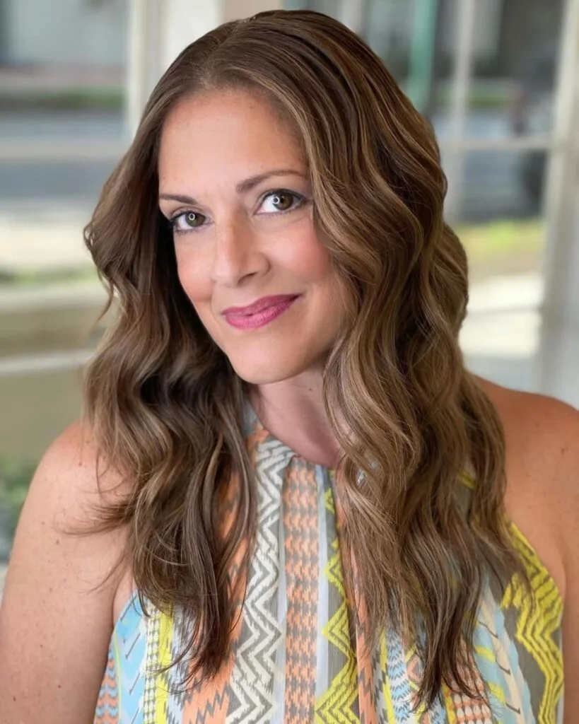 Gorgeous caramel balayage for mature women