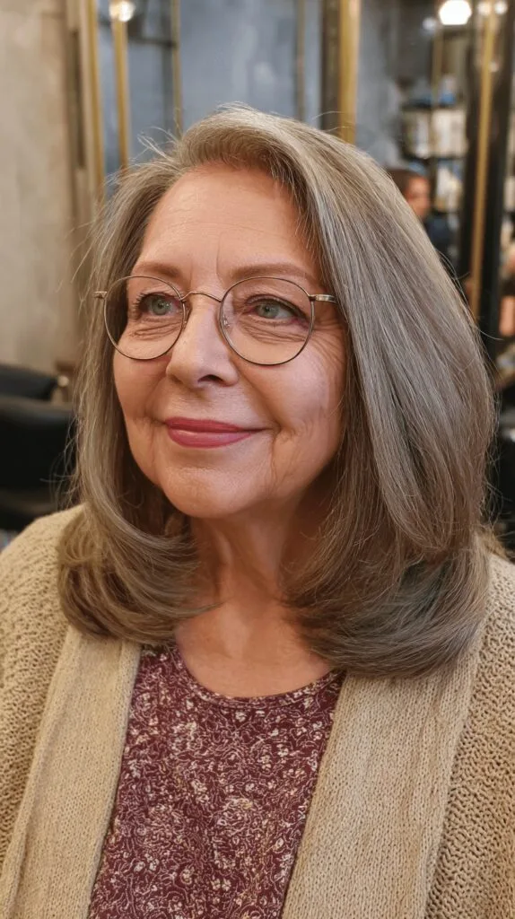 Graceful Medium-Length Cut with Soft Face-Framing Layers