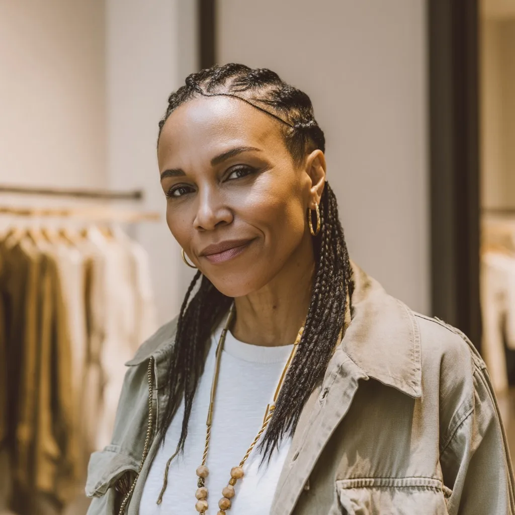 Intricate Cornrow Braids with Loose Ends