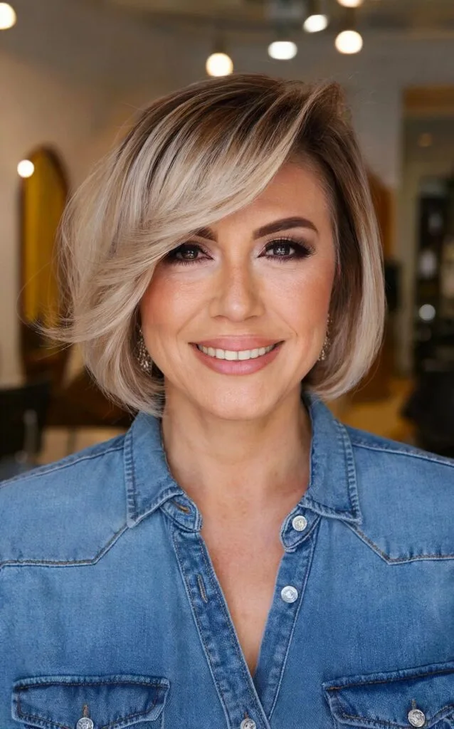 Jaw-Length Classy Bob for Ladies in Their 40s