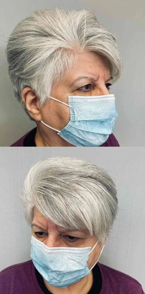Long Pixie Crop for Thick-Haired Ladies 70 and Up