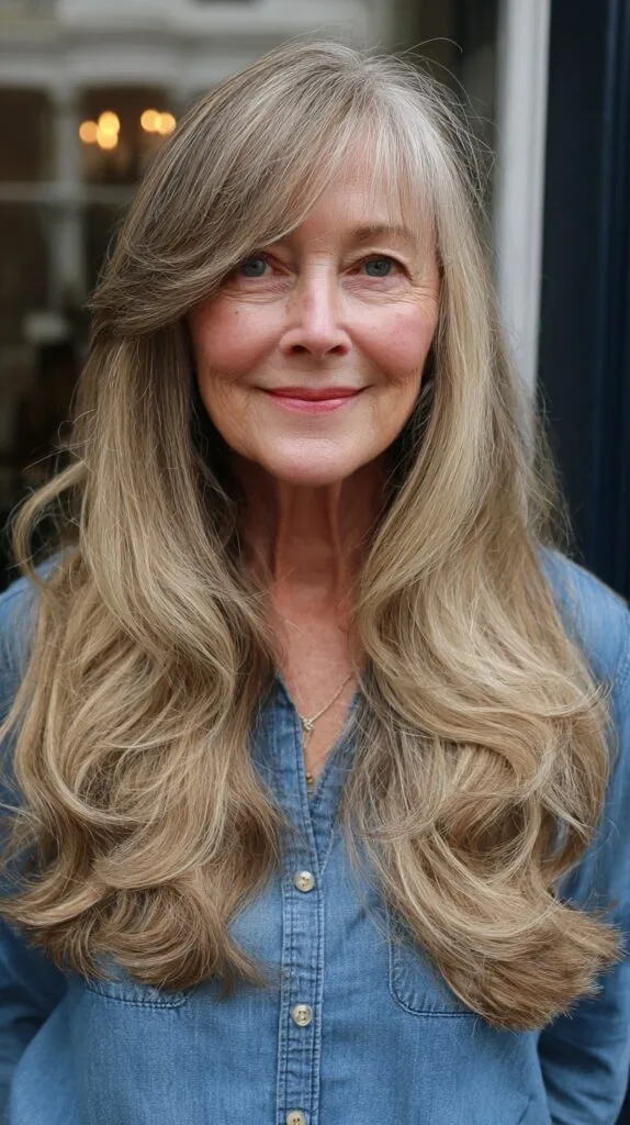 Long Silky Layers with Subtle Face-Framing Highlights