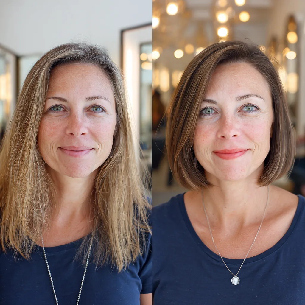 Modern Chic Jaw-Length Bob with Subtle Layering