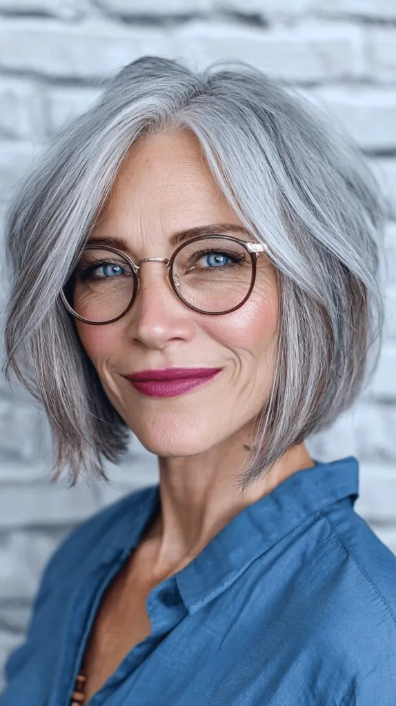 Modern Feathered Bob with Subtle Layers