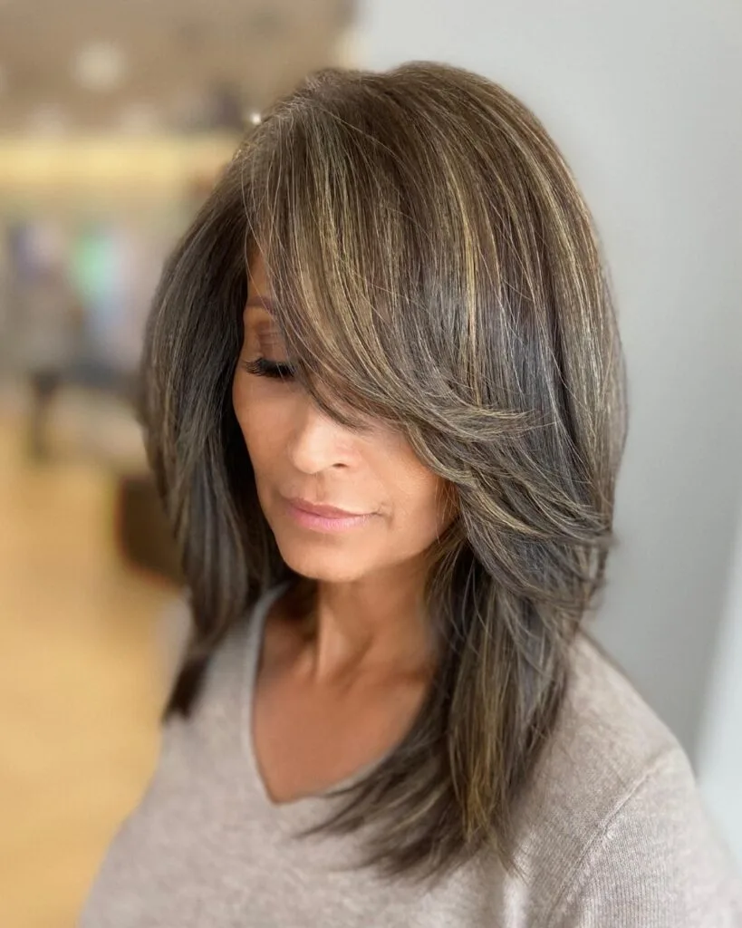Modern Layered Cut with Soft Side-Swept Bangs