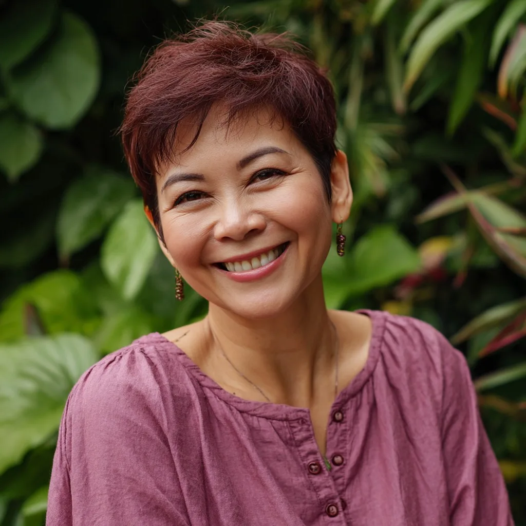 Modern Short Textured Pixie with Subtle Highlights