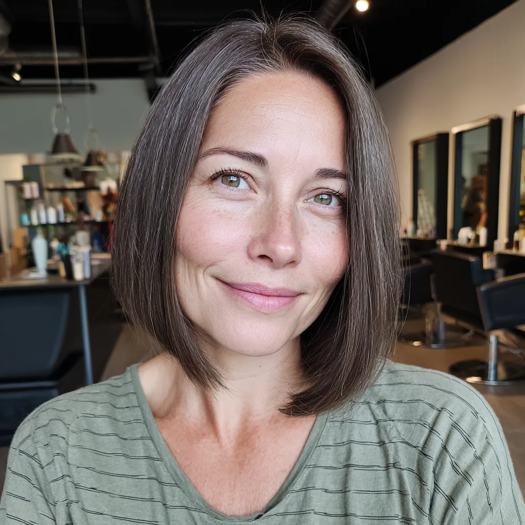 Modern Straight Bob with Subtle Textured Ends