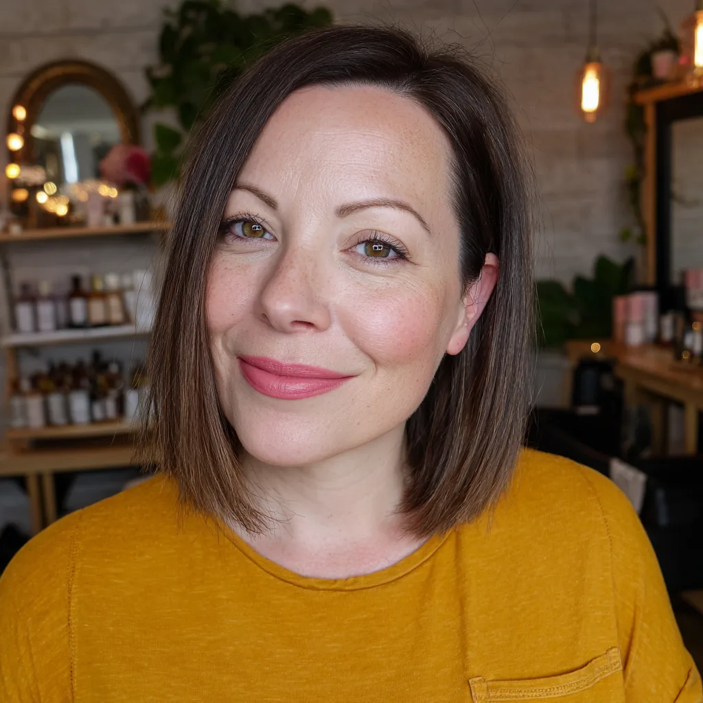 Modern Straight Lob with Subtle Textured Ends
