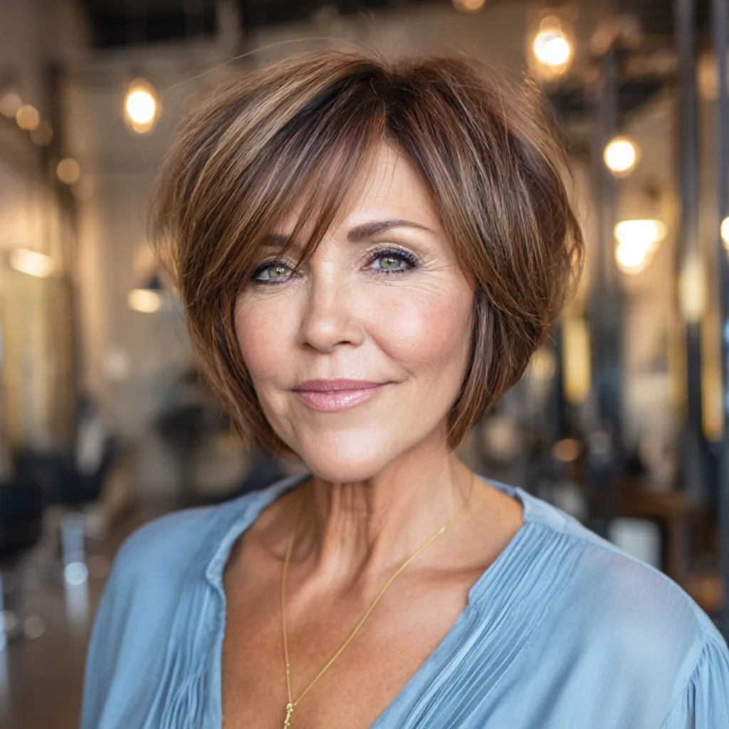 Modern Textured Bob with Subtle Highlights