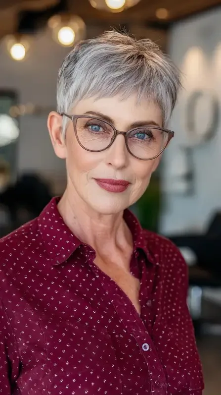 Modern Textured Pixie Cut with Subtle Definition