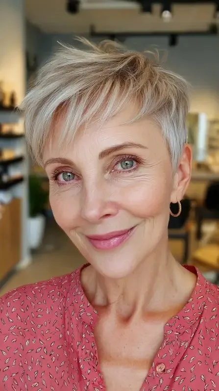Modern Textured Pixie Cut with Wispy Layers