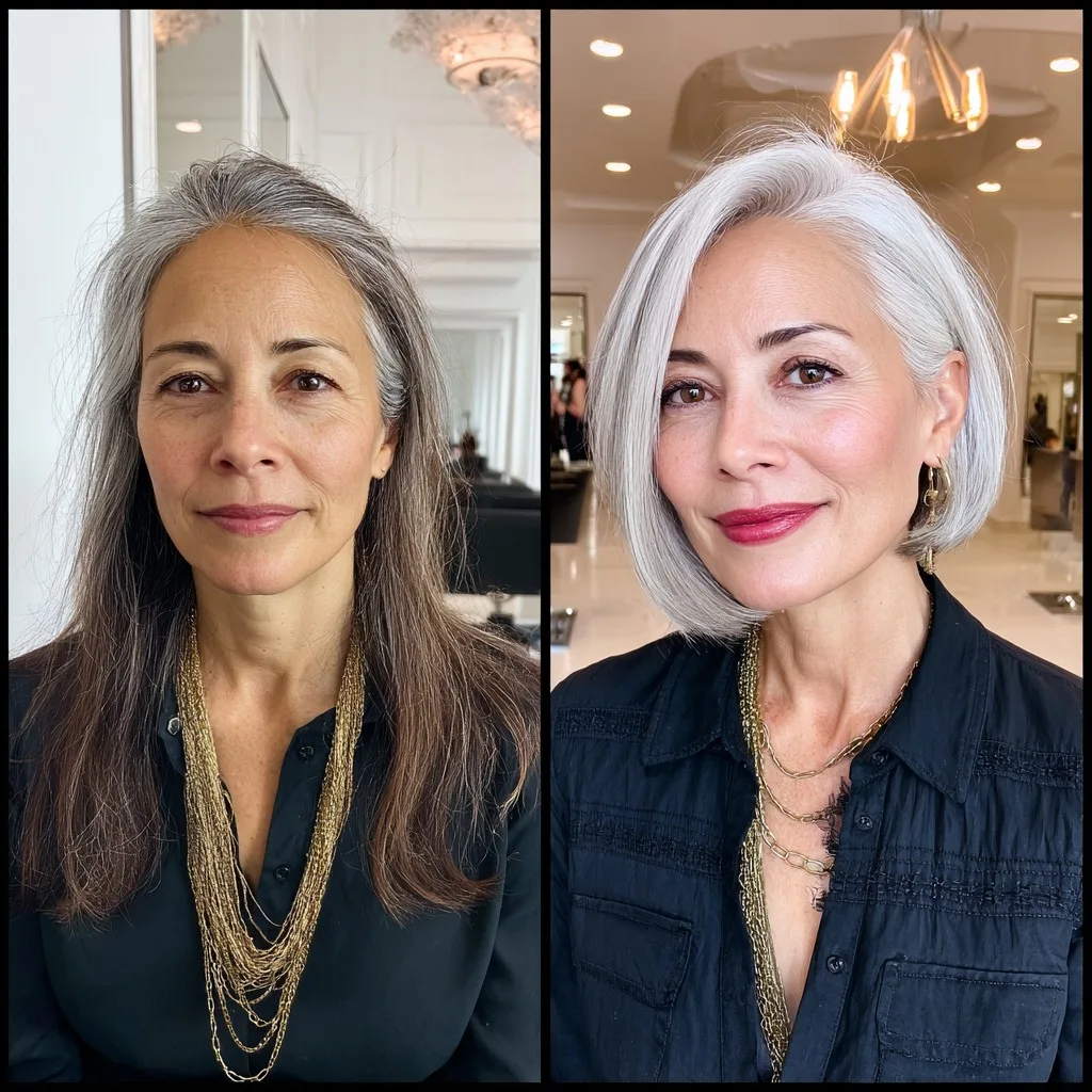 Modern Textured Platinum Blonde Bob with Soft Angled Layers