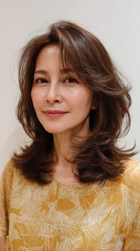 Natural Chestnut Cascade with Soft Volume