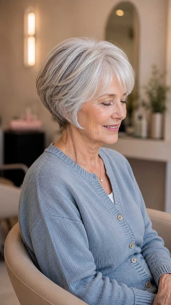 Natural Silver with Feathered Side Layers