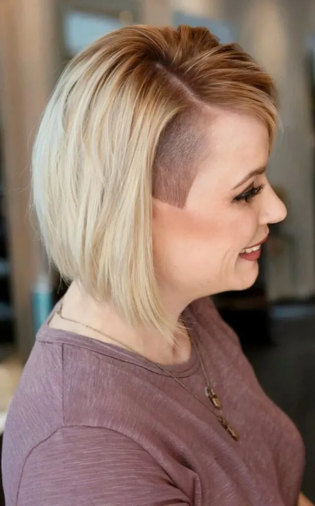 Neck-Length Undercut Bob for Forty-Year-Olds