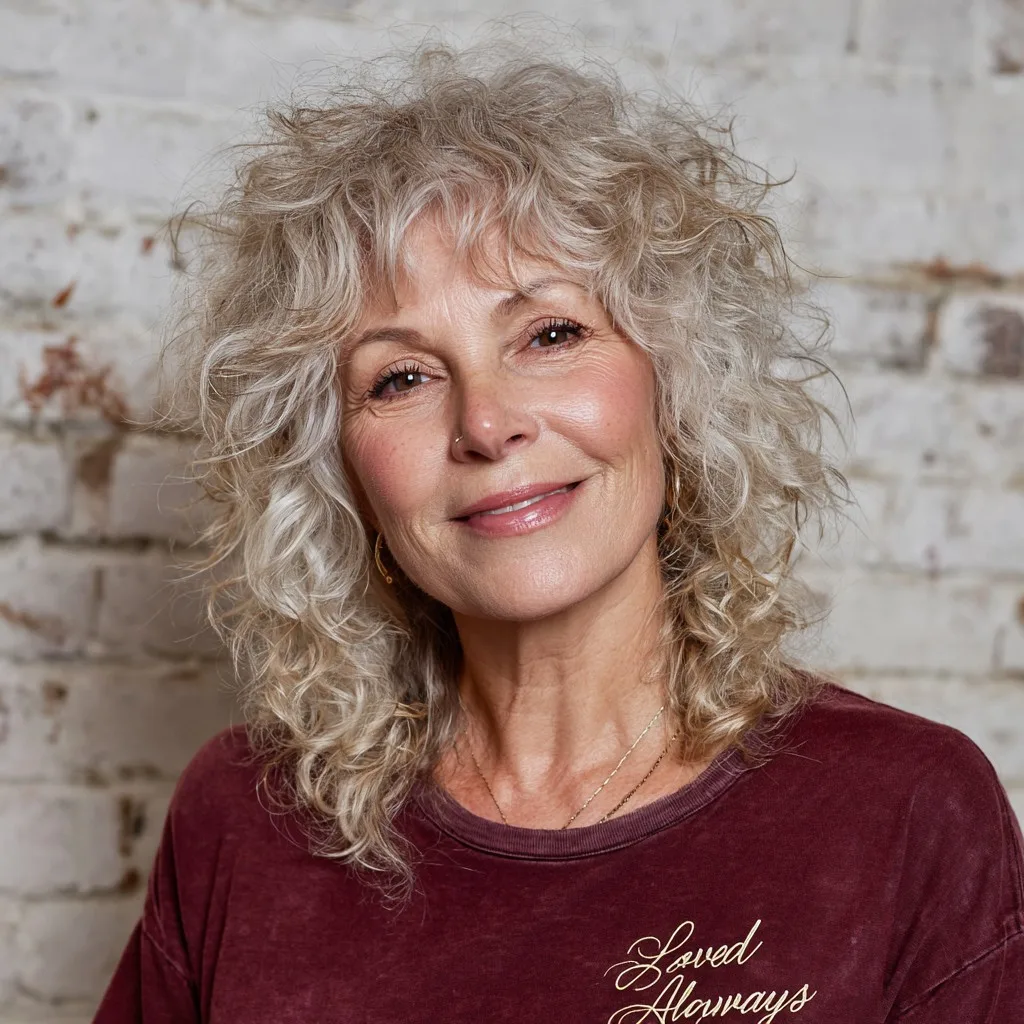 Playful Curly Shag with Soft Layers