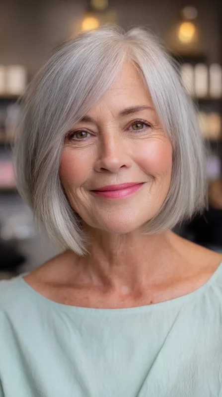 Polished Silver Bob with Subtle Layers