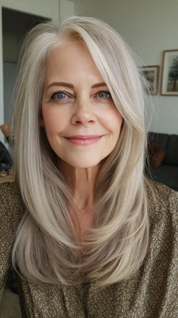 Radiant Long Silvery Layers with Subtle Volume