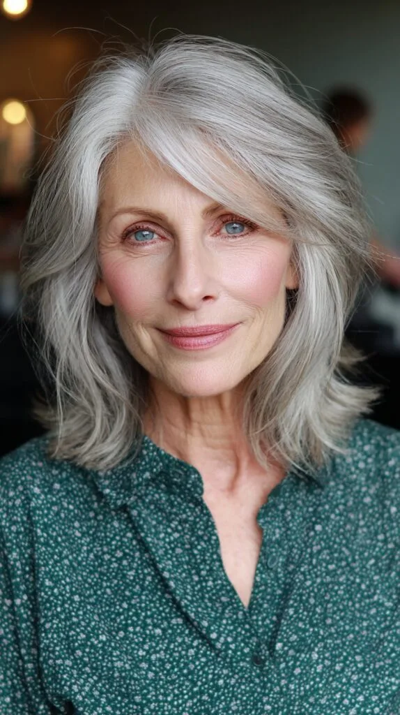 Refined Silver Layered Cut for Volume and Movement