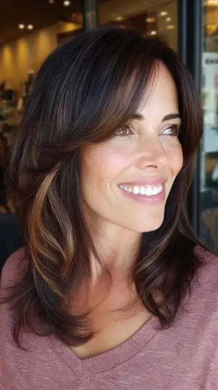 Rich Chocolate Layers with Soft Side Bangs
