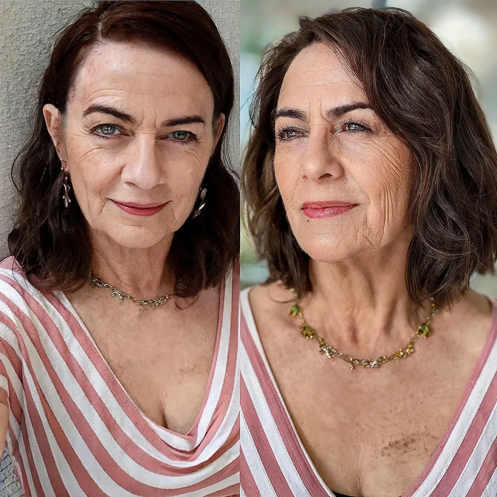 Rich Chocolate Lived-In Bob for Women 60 and Over