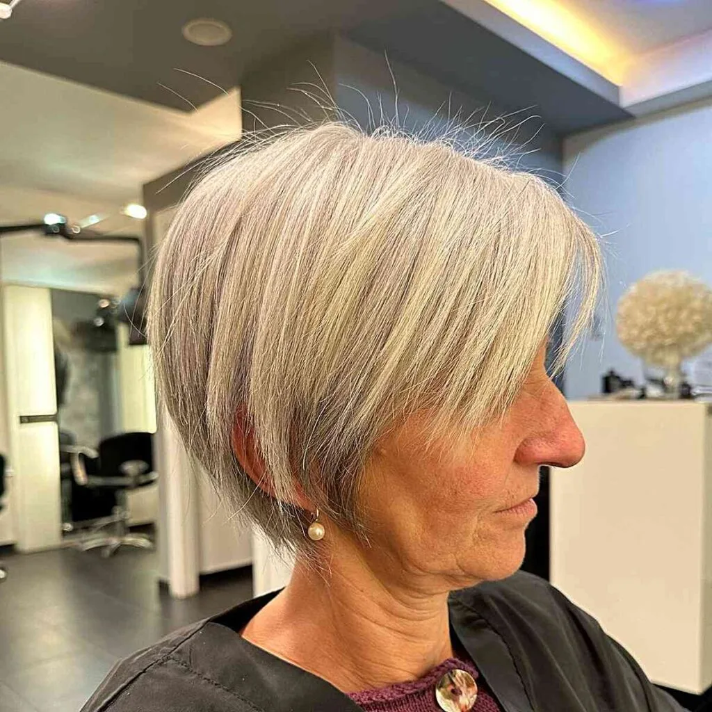 Short Sleek Choppy Pixie Bob Hair for Women Over 50
