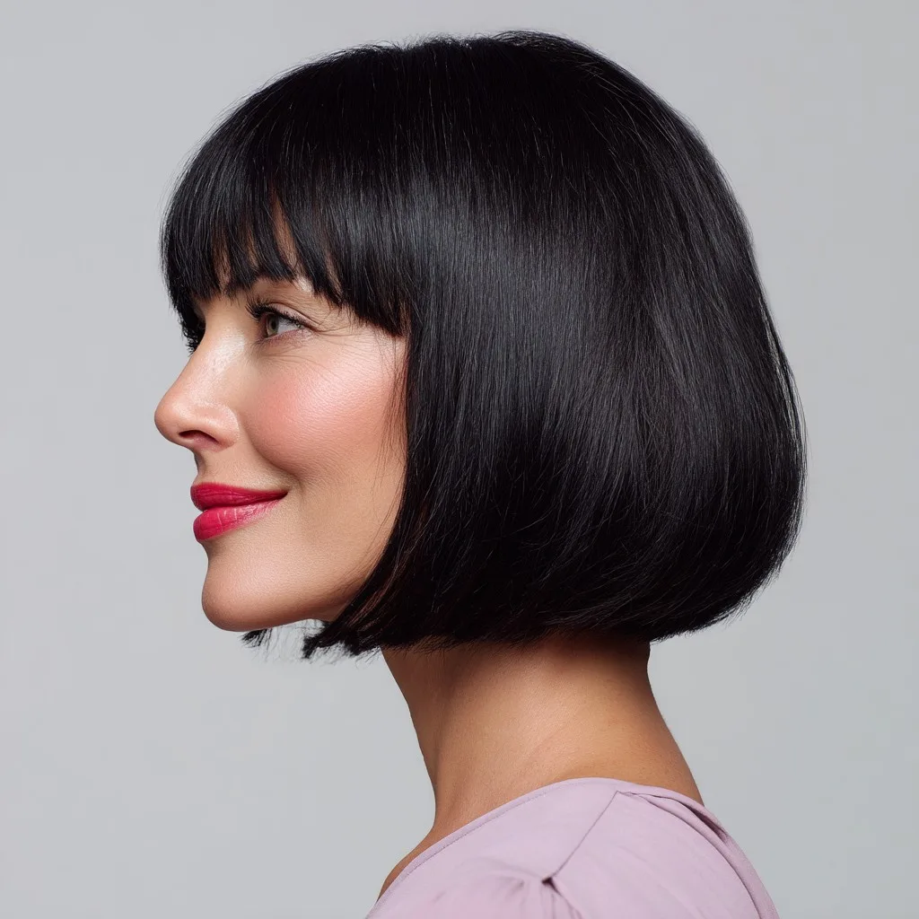 Sleek Classic Bob with Bold Bangs