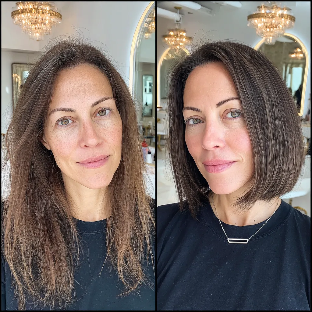 Sleek Modern Bob with Soft Textured Ends