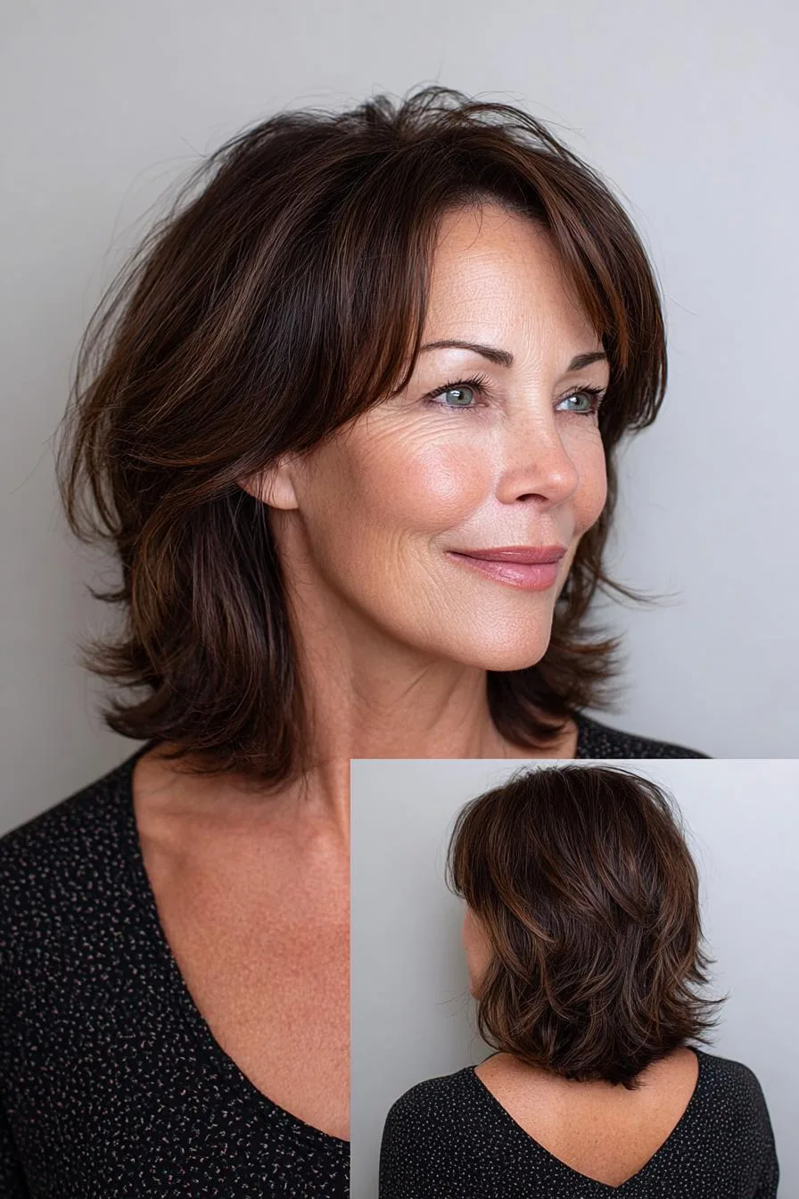 Soft Brunette Layered Style