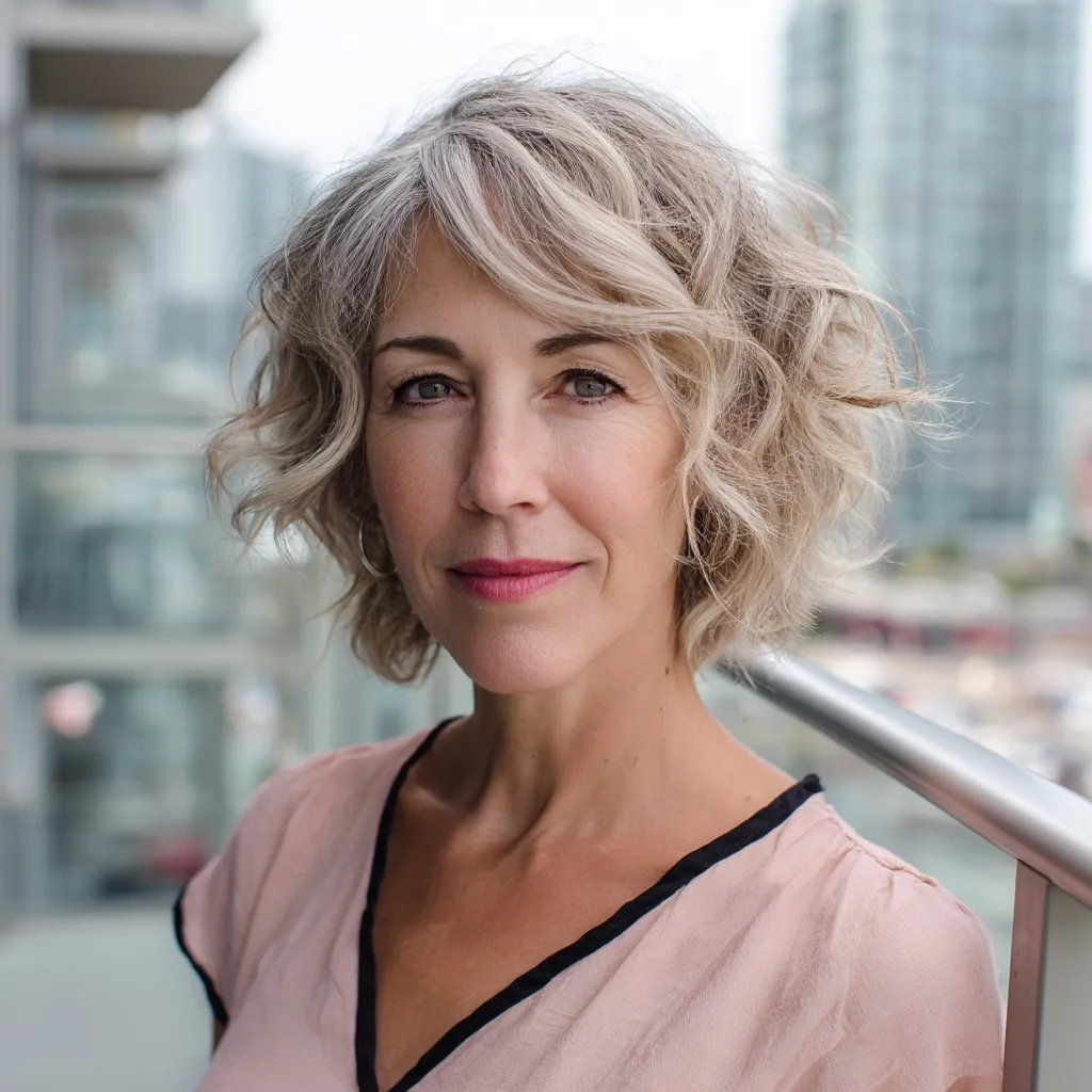 Soft Curly Lob with Face-Framing Layers
