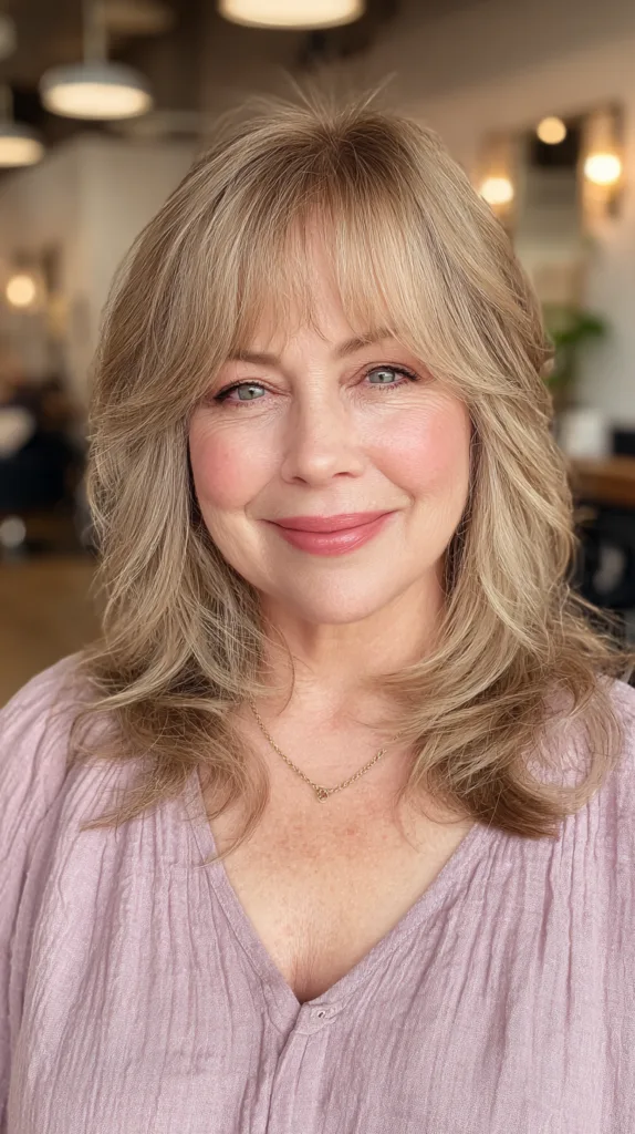 Soft Layered Blonde Hair with Gentle Face-Framing Highlights