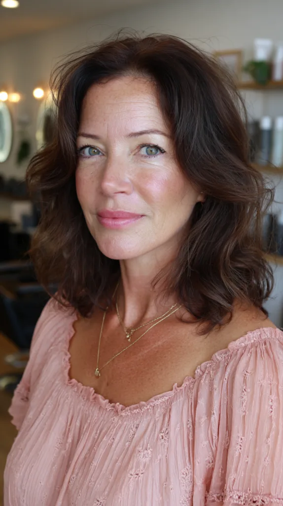 Soft Layered Chocolate Waves with Subtle Highlights