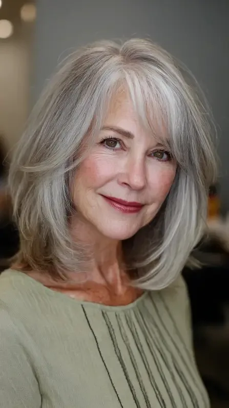 Soft Layered Cut with Delicate Side Bangs