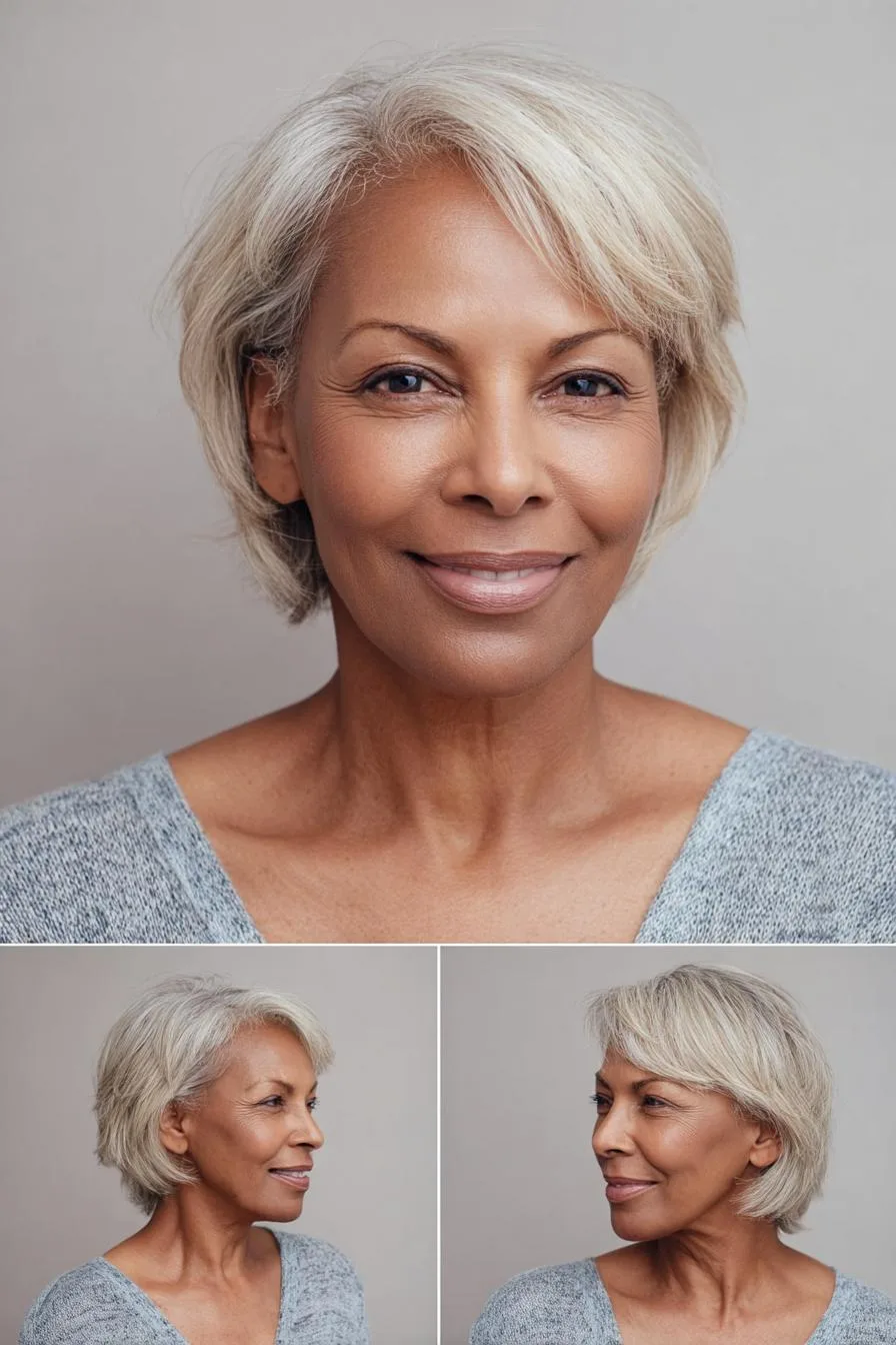 Soft Layered Silver Bob