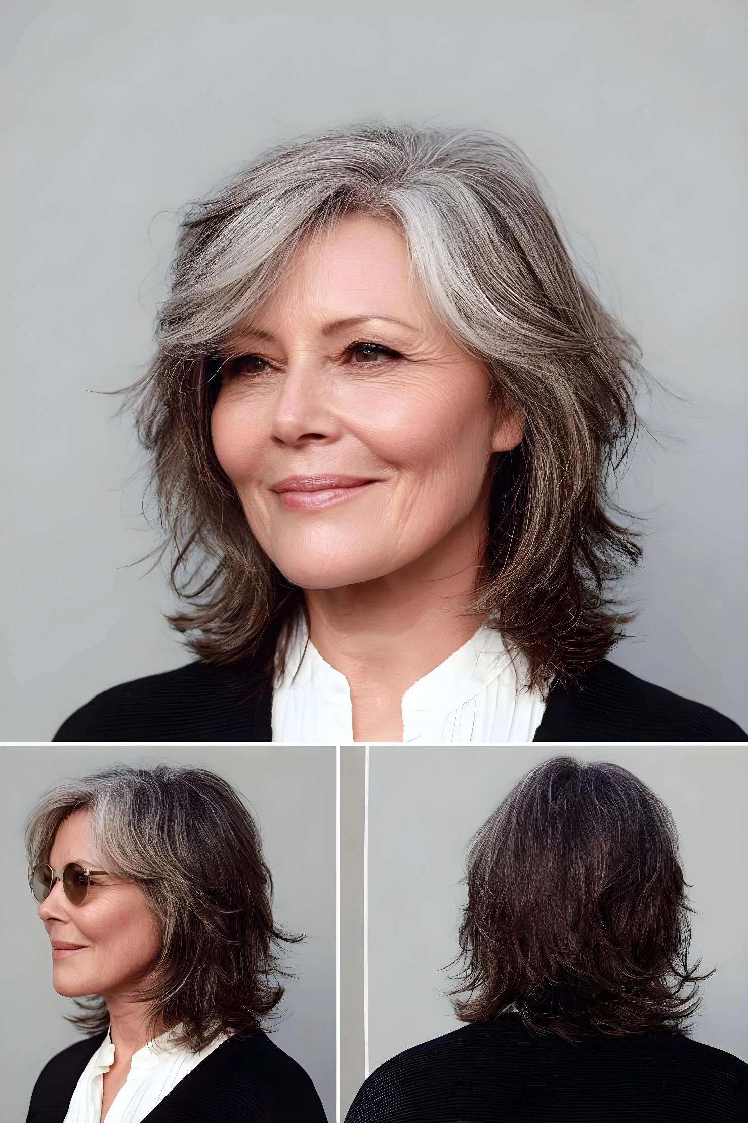 Soft Silver Layers Flowing