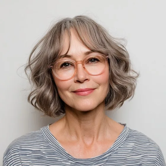 Soft Textured Bob with Gentle Waves