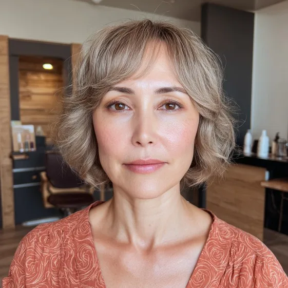 Soft Textured Butterfly Cut with Subtle Waves