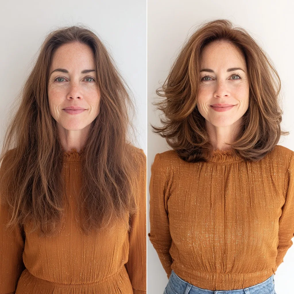 Softly Layered Blunt Cut with Natural Volume