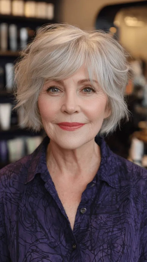 Softly Layered Short Spiky Bob with Subtle Volume