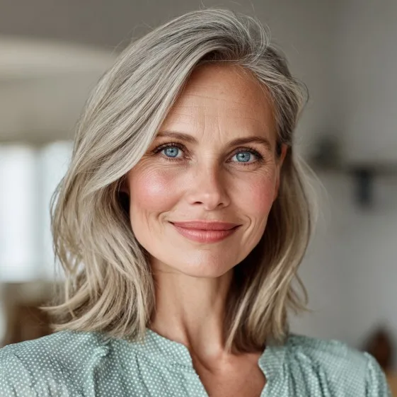 Softly Textured Long Bob with Subtle Movement