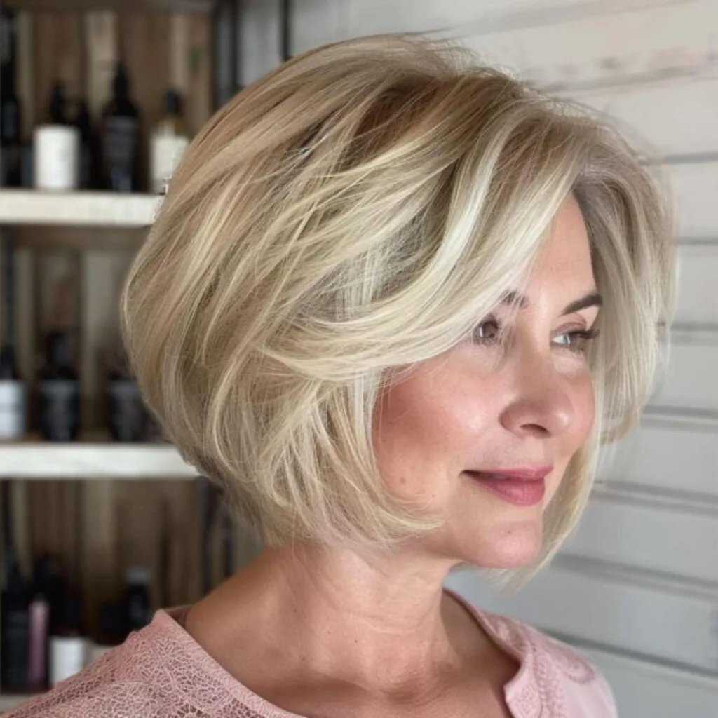 Stunning Chin-Length Bob for Women in Their 50's