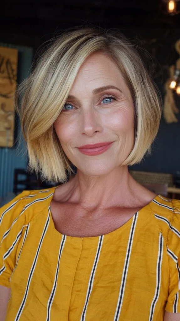 Stylish Blunt Bob with Subtle Highlights