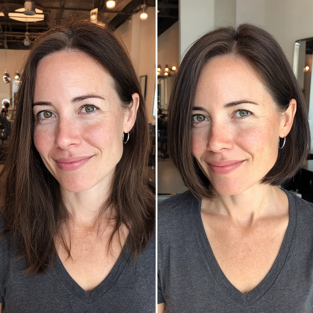 Stylish Blunt Cut with Soft Edges